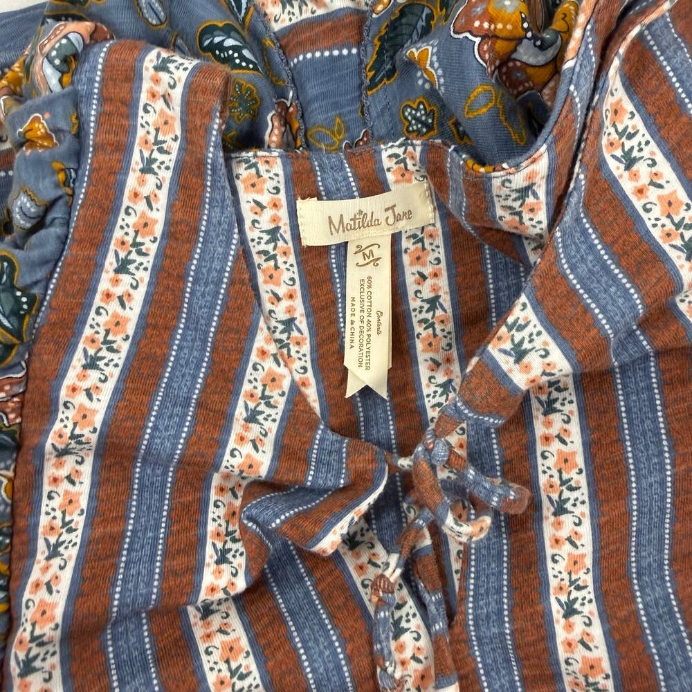Matilda Jane Heart to Heart Pasture Floral Dress Women’s Medium Blue Boho - Picture 9 of 9